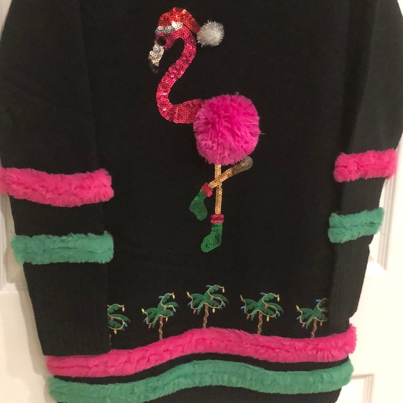 Jane Ashley Sweaters - 🌴🦩”Ugly” Christmas Sweater-NWT🦩🌴